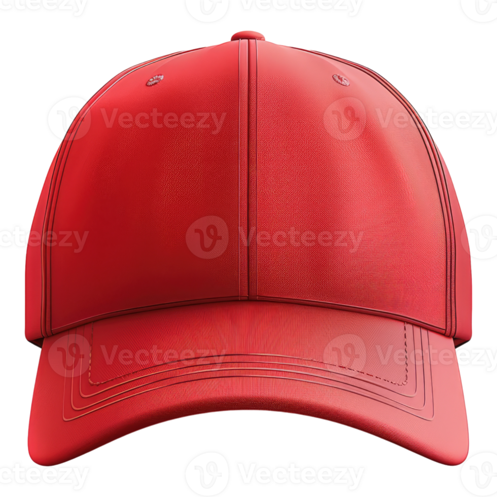 Red baseball cap isolated on transparent background png