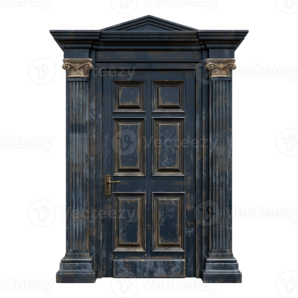 Lue door isolated on transparent background png