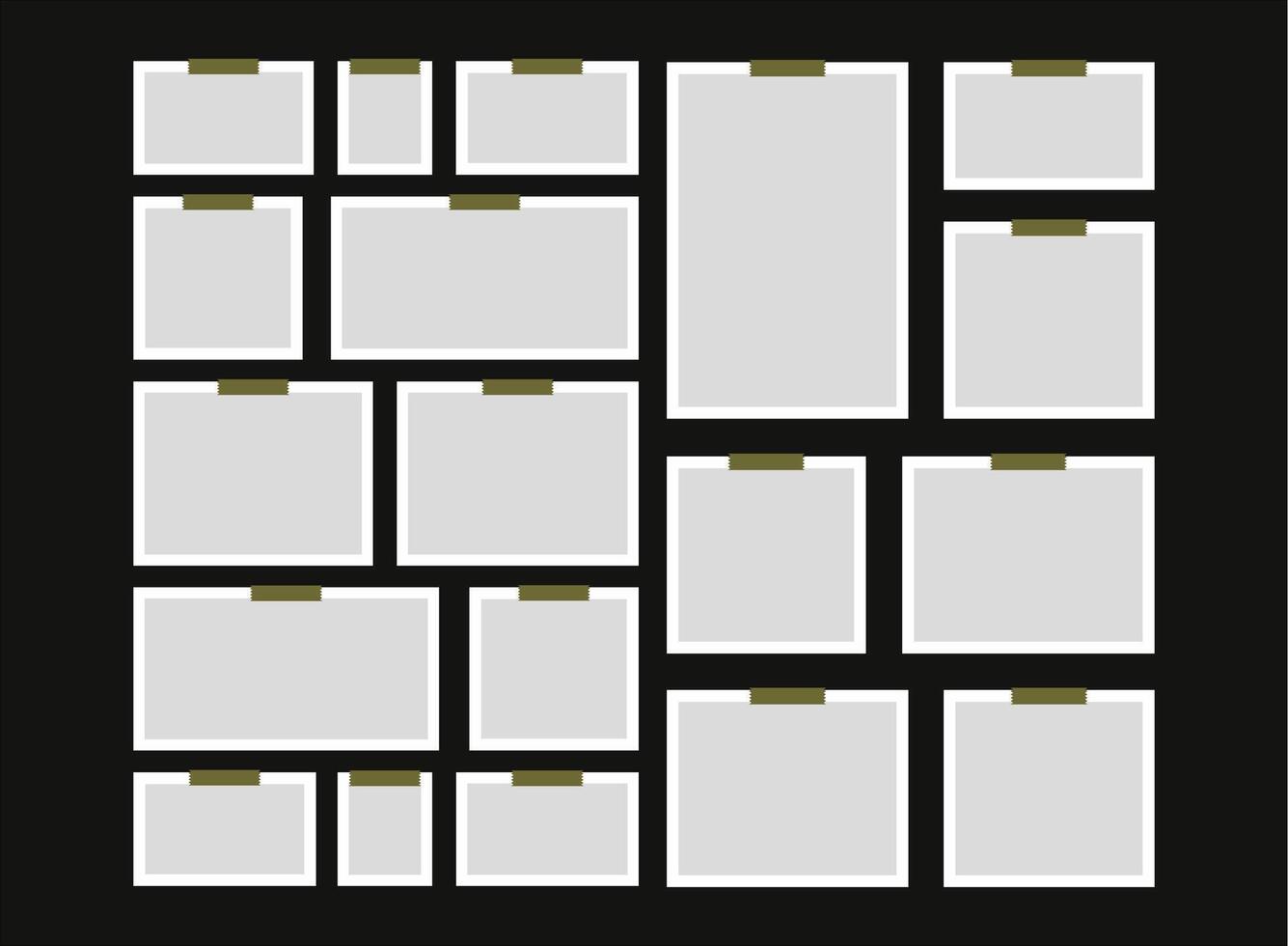 Pictures or photos frame collage vector