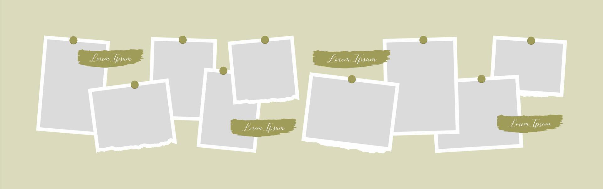 Creative mood board collage template vector