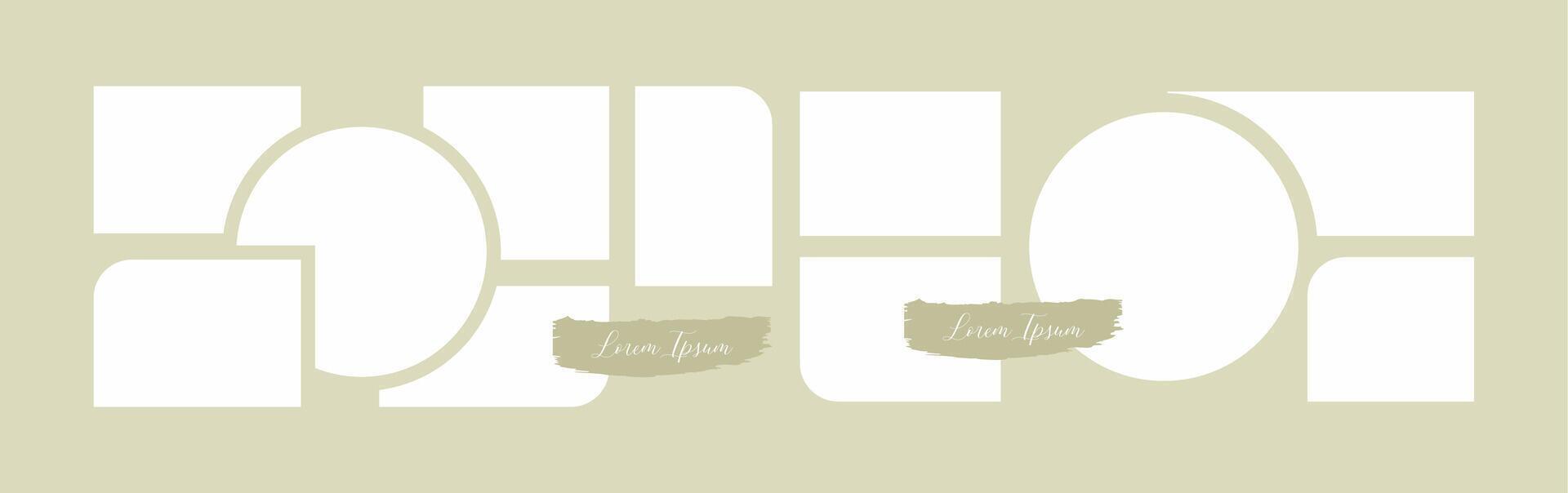 Creative mood board collage template vector