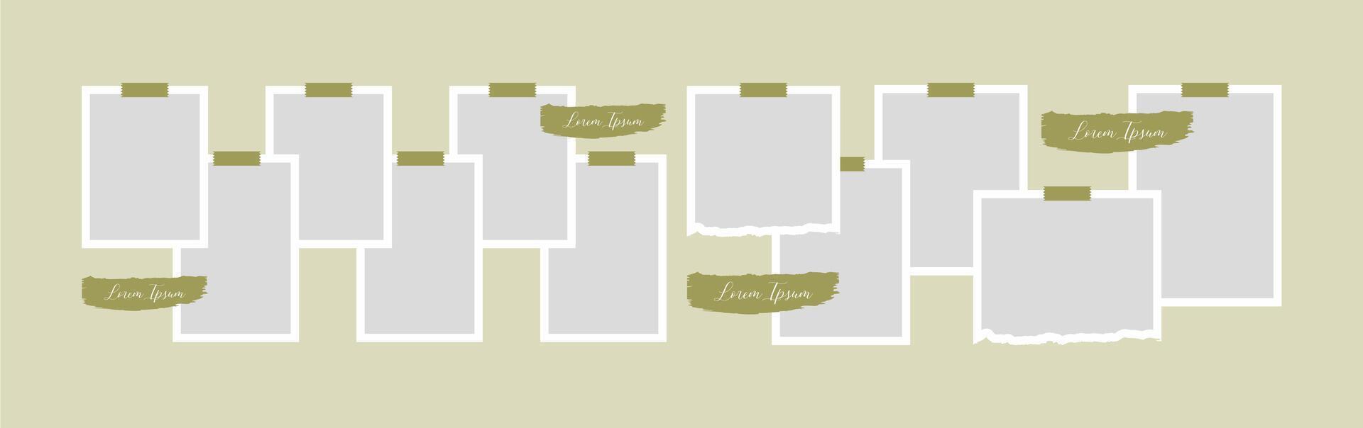 Creative mood board collage template vector