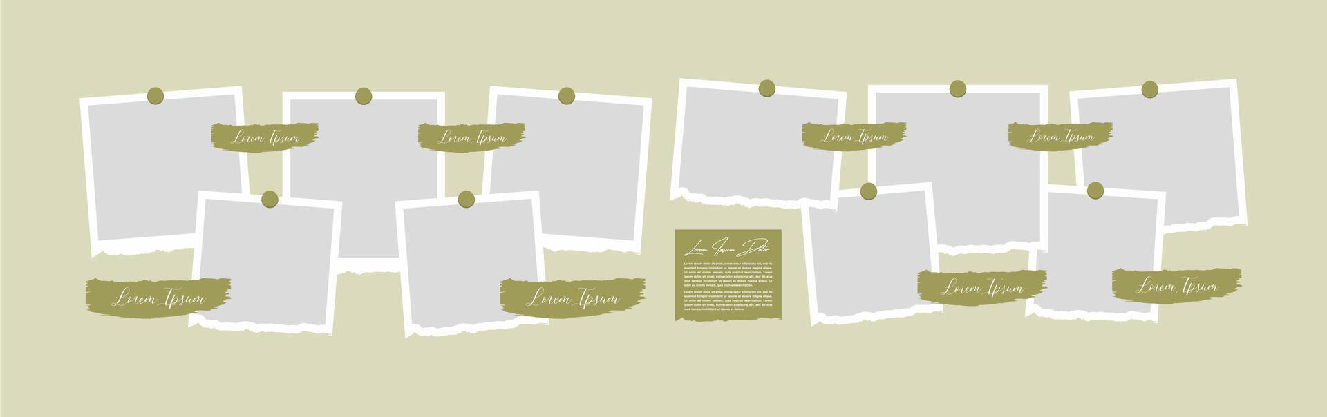 Creative mood board collage template vector