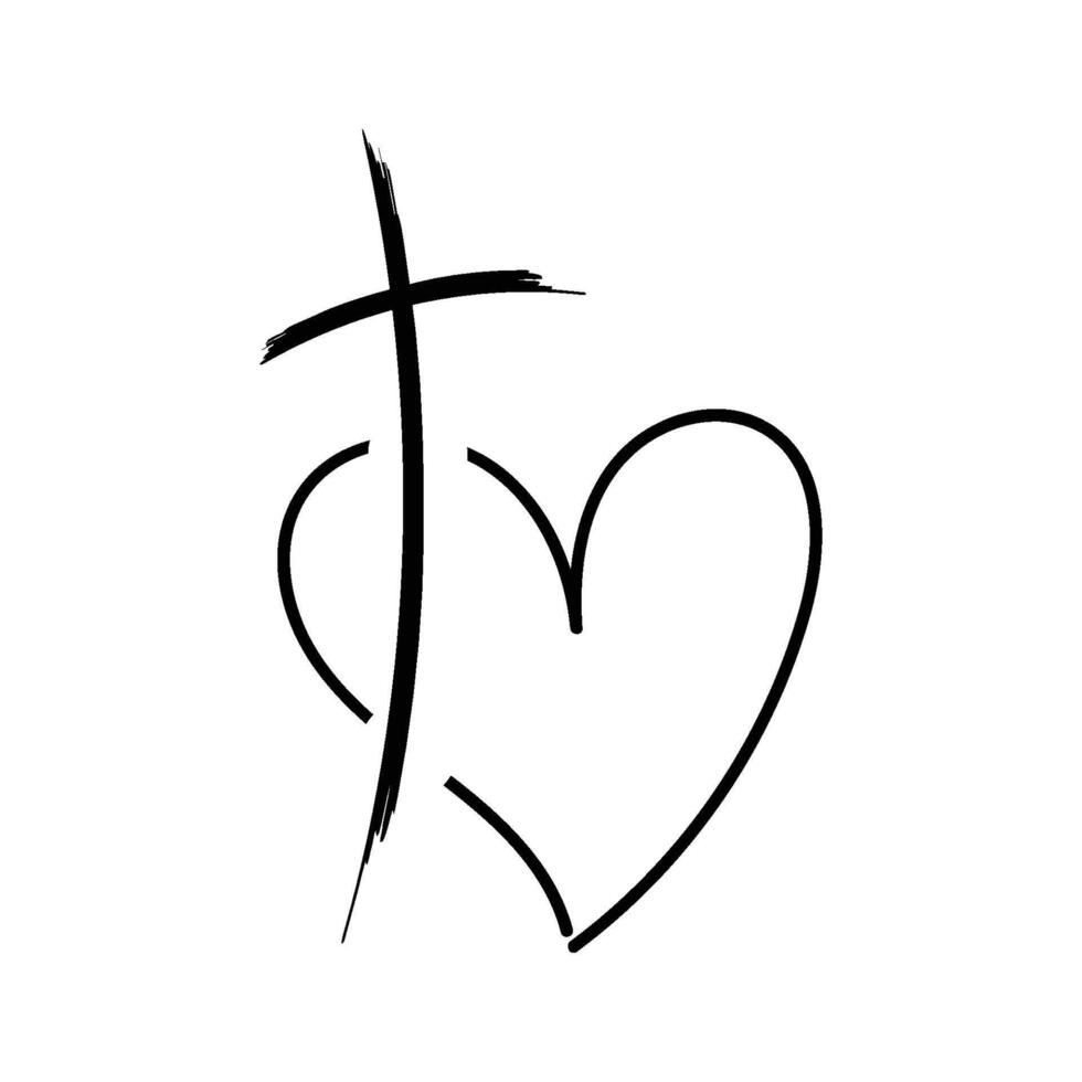 Beautiful Christian Art tattoo design vector