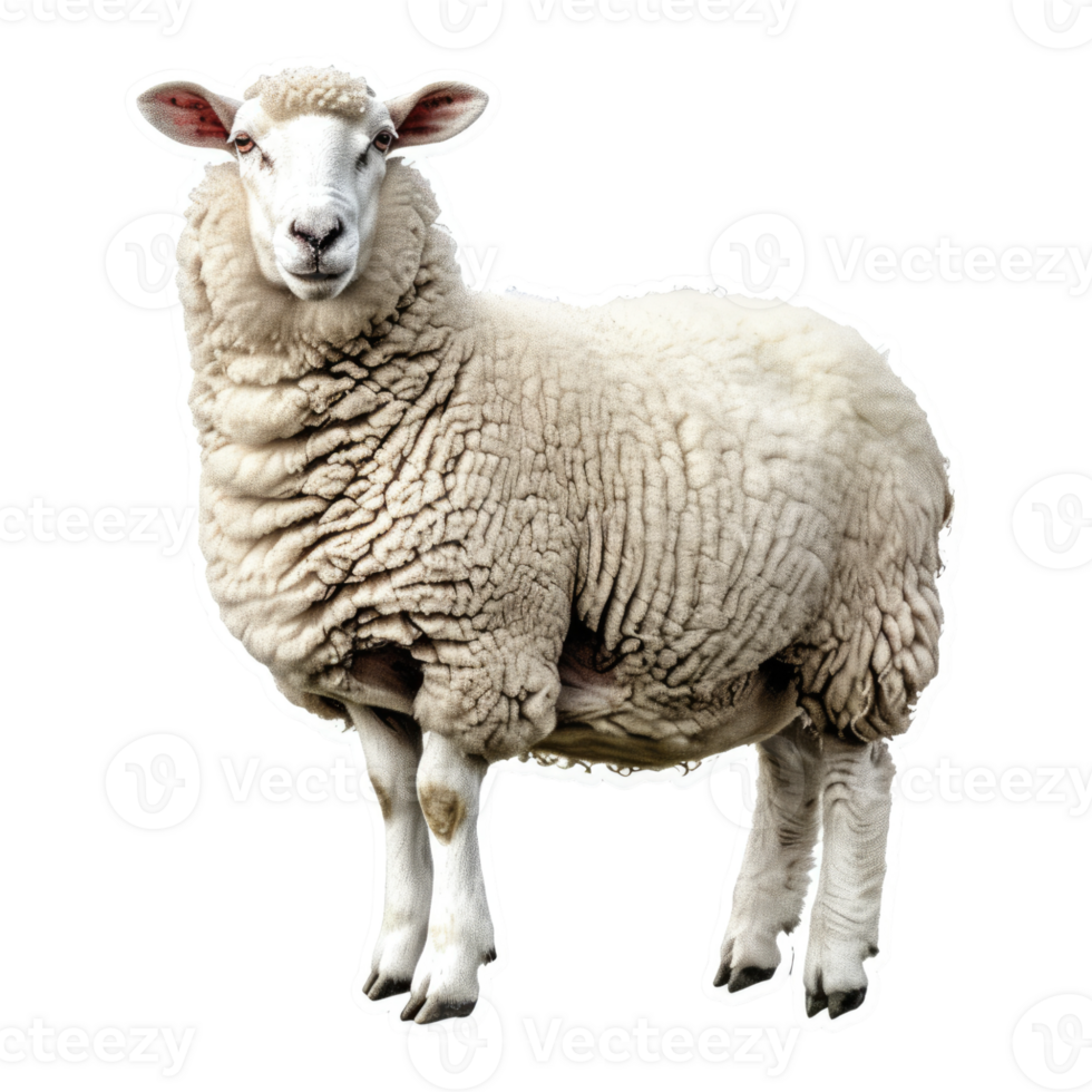 Sheep sticker isolated on transparent background png