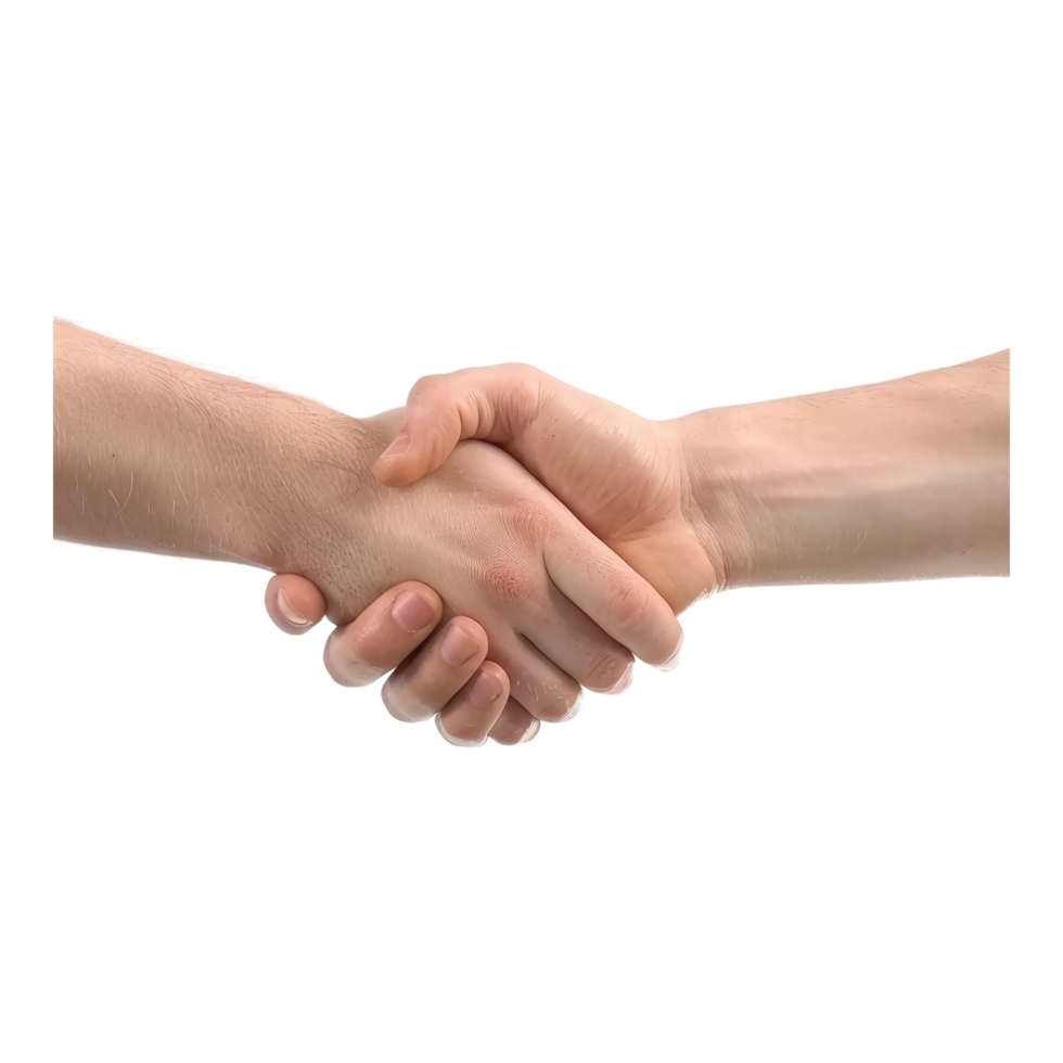 Handshake isolated on transparent background png
