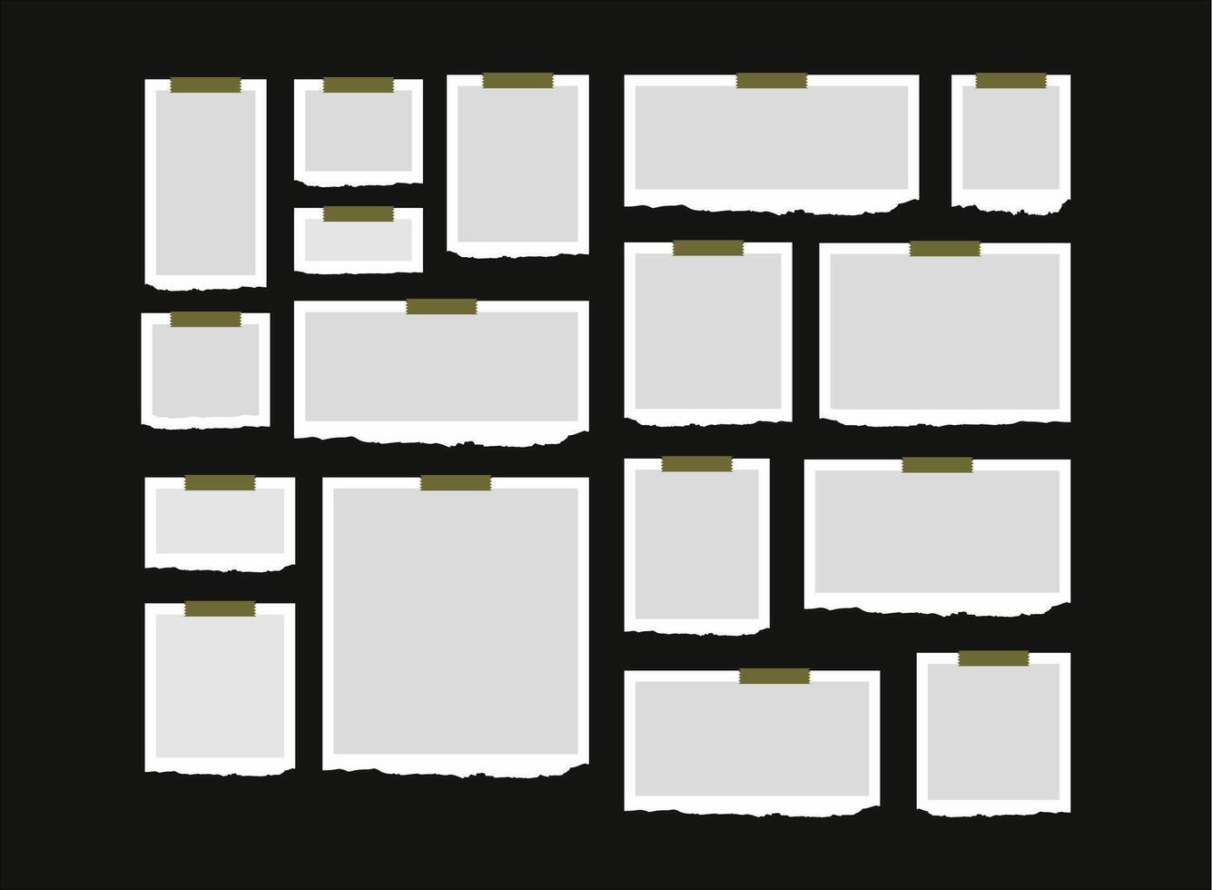 Template Collage Frames for photo vector