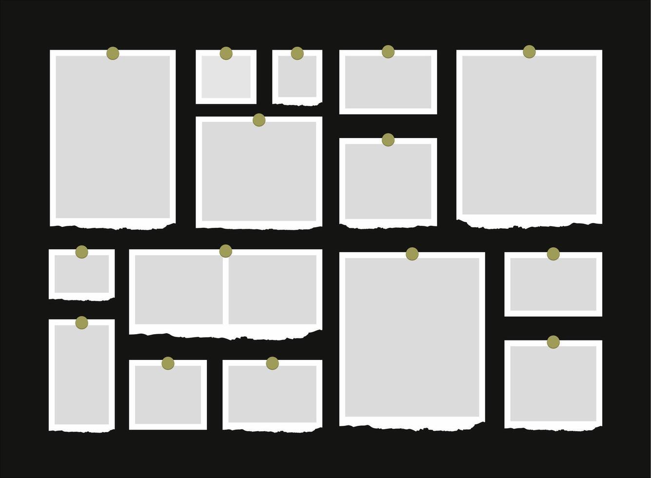 Template Collage Frames for photo vector
