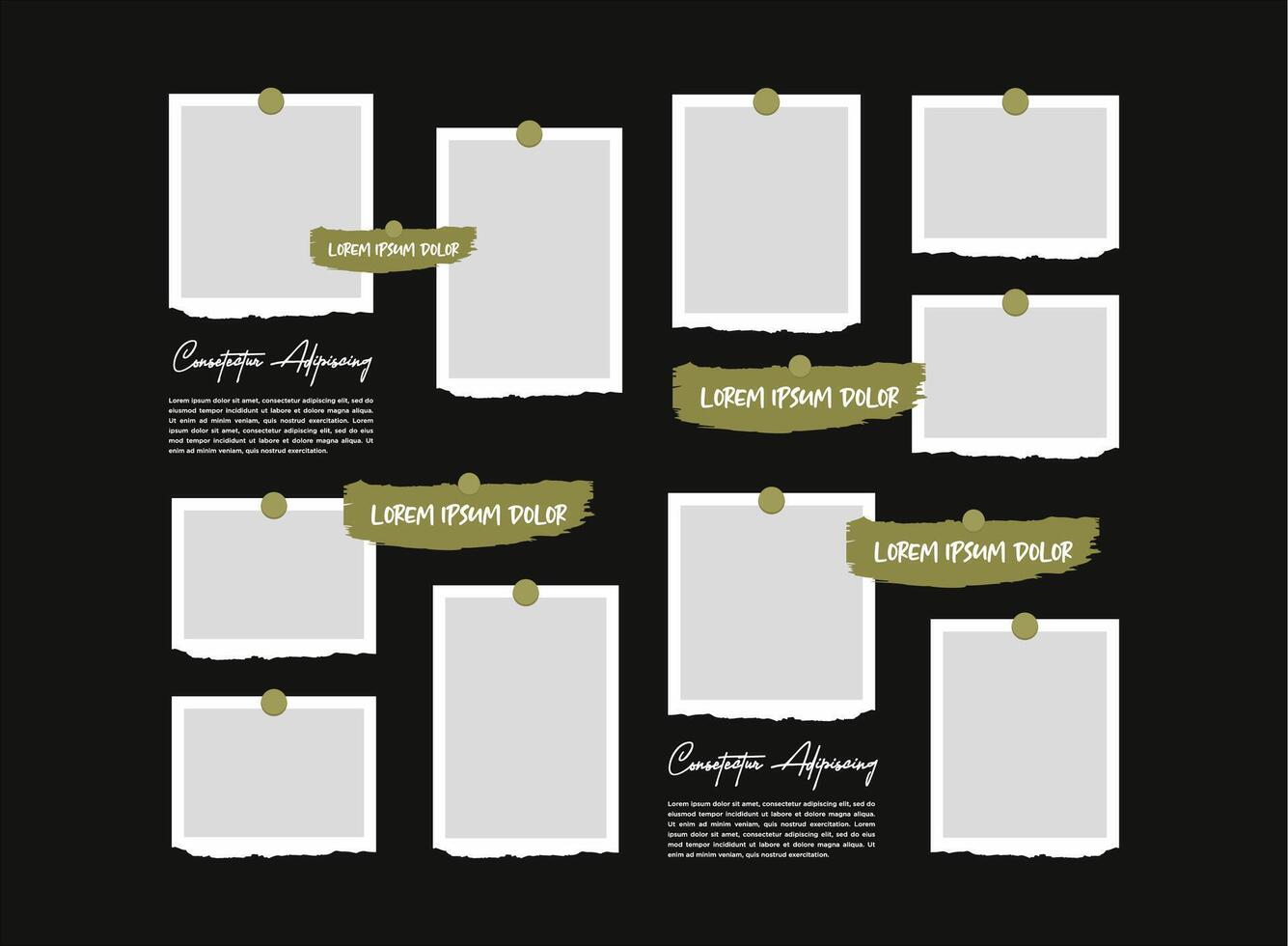 Collage photo effect vector