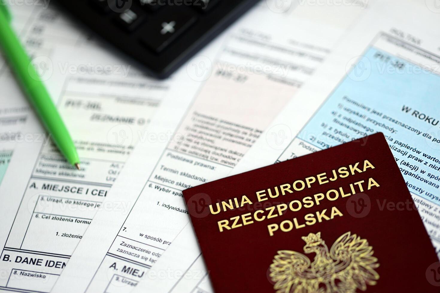 Concept of problems and troubles during tax reporting and taxpaying in poland photo