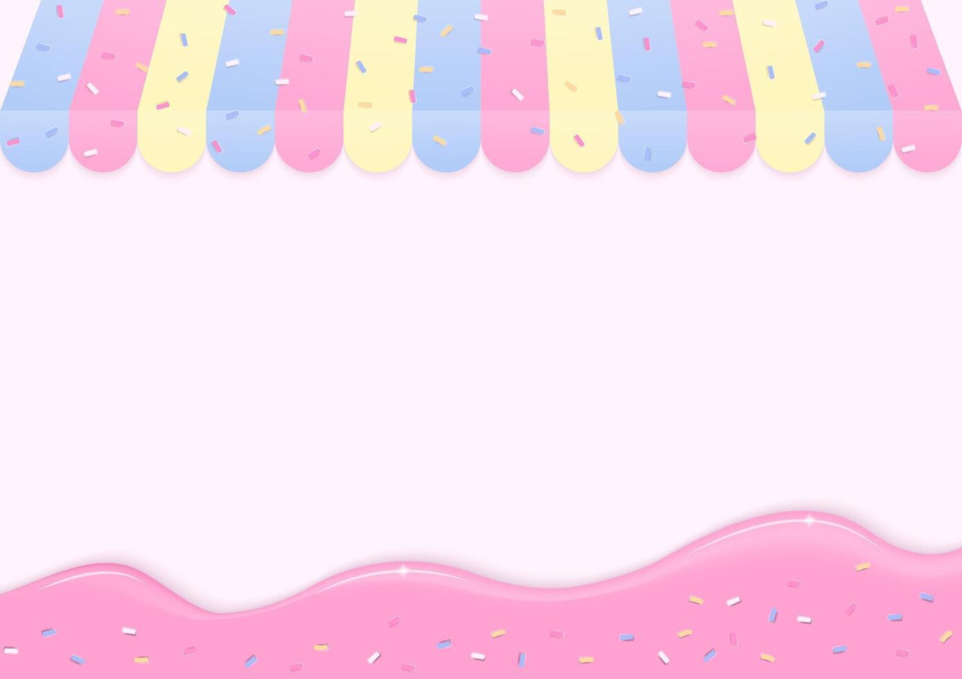 Bakery shop and pink liquid background vector