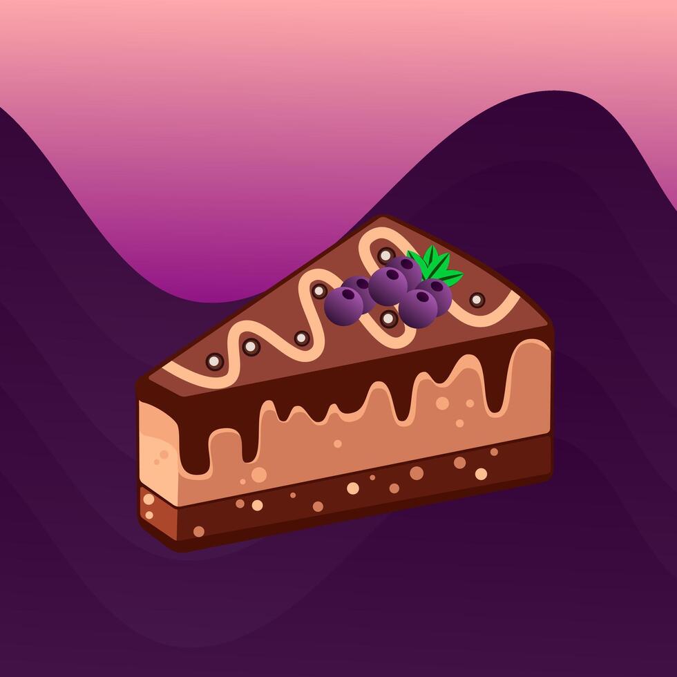 cake Blueberry Paradise vector
