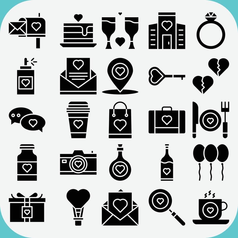 marketing design icon pack filled vector