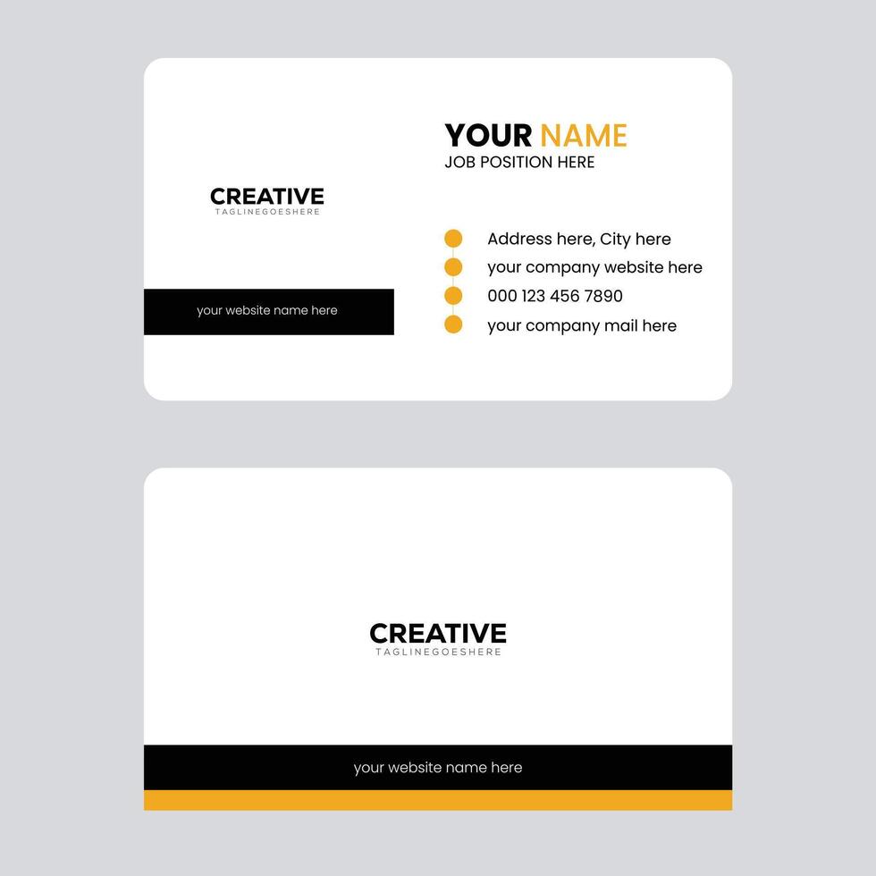 Professional and Minimalist Business Card Design vector