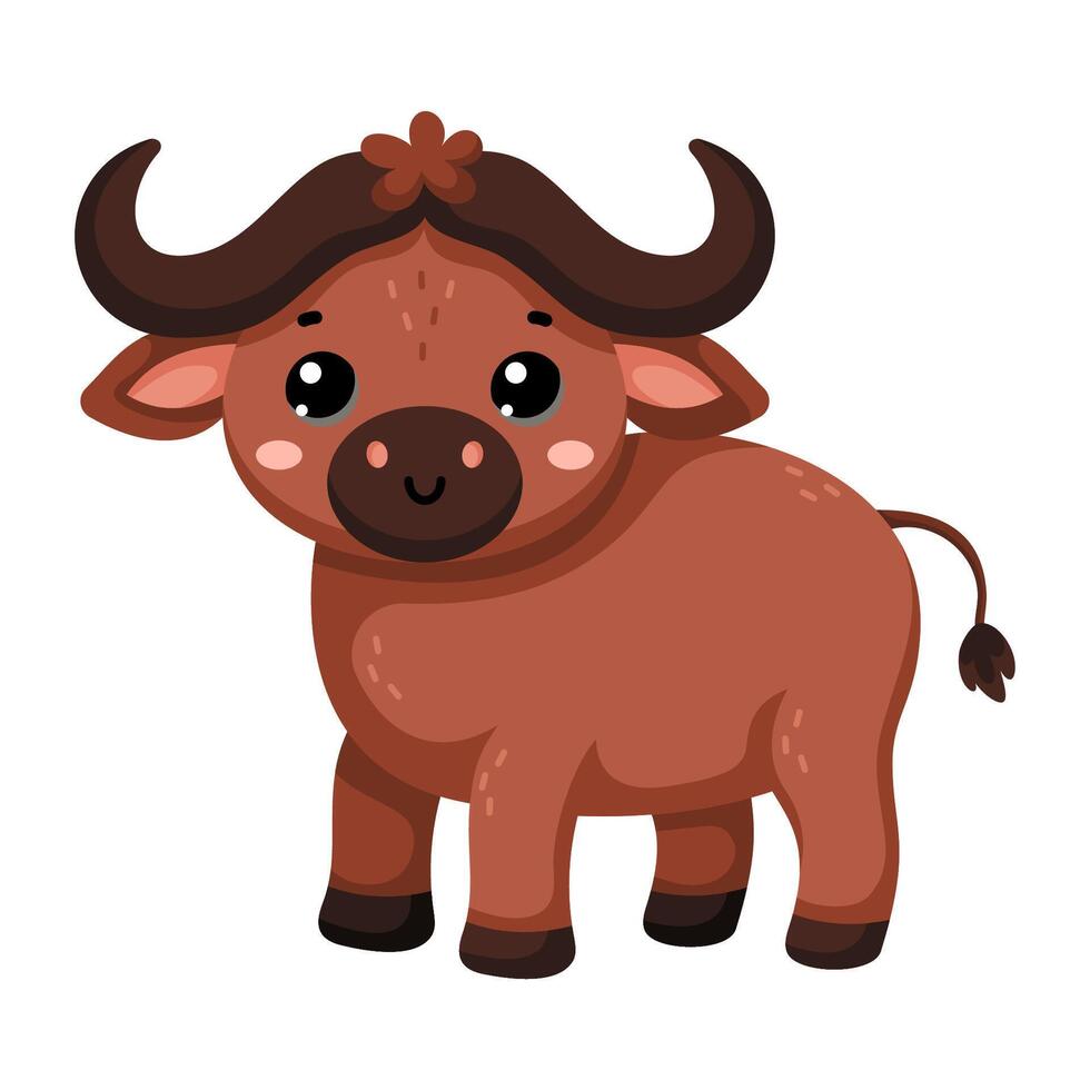 African wild buffalo vector