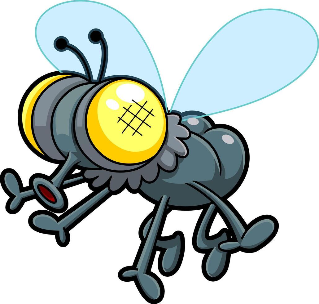 Funny Fly Cartoon Character Flying vector