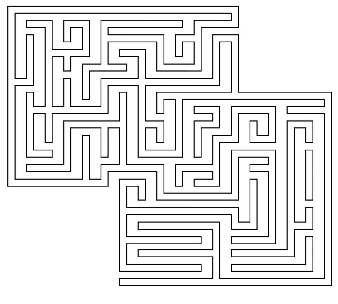 Maze Labyrinth With Entry And Exit vector