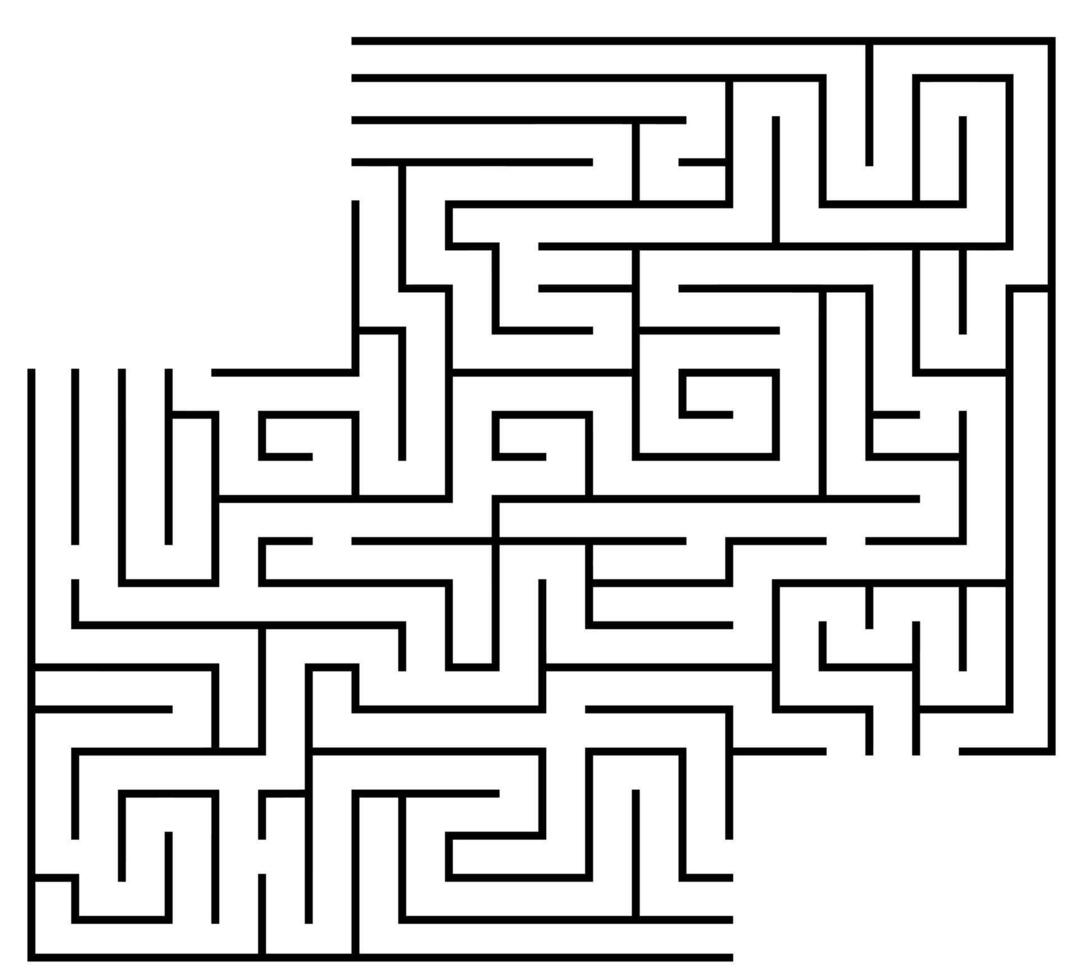 Maze Labyrinth With Entry And Exit vector
