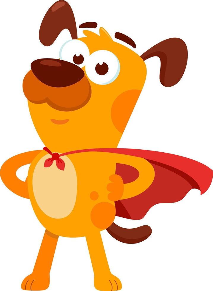 Super Hero Dog Cartoon Character vector