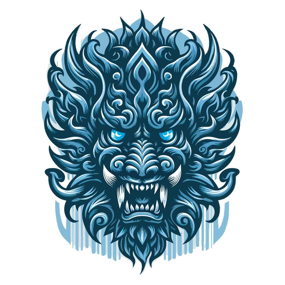 Mythical Creature Tattoo Art Illustration vector
