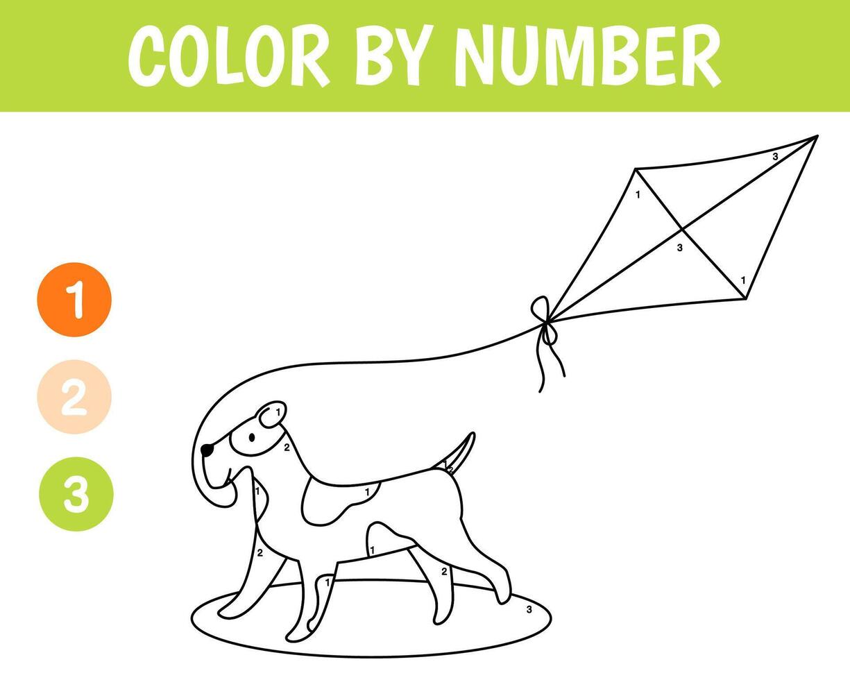 Dog Color By Number Coloring Pages [2025]