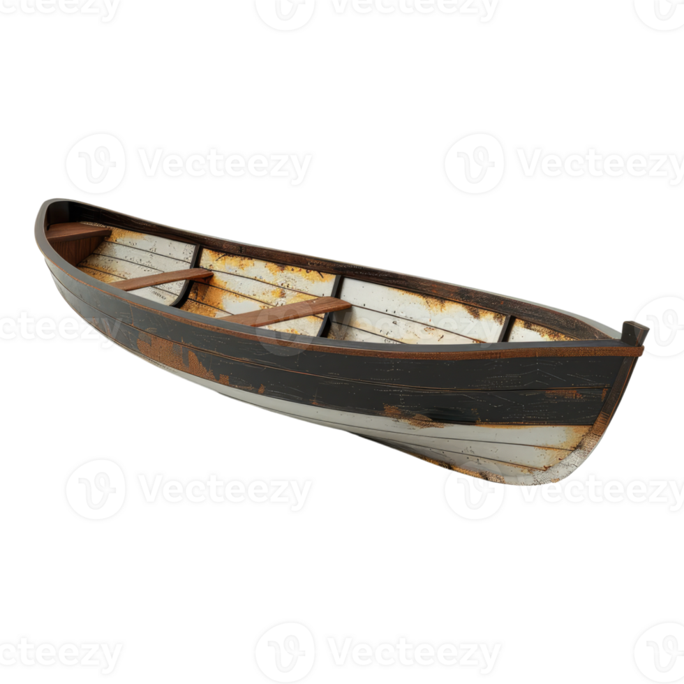 Toy row boat isolated on transparent background png