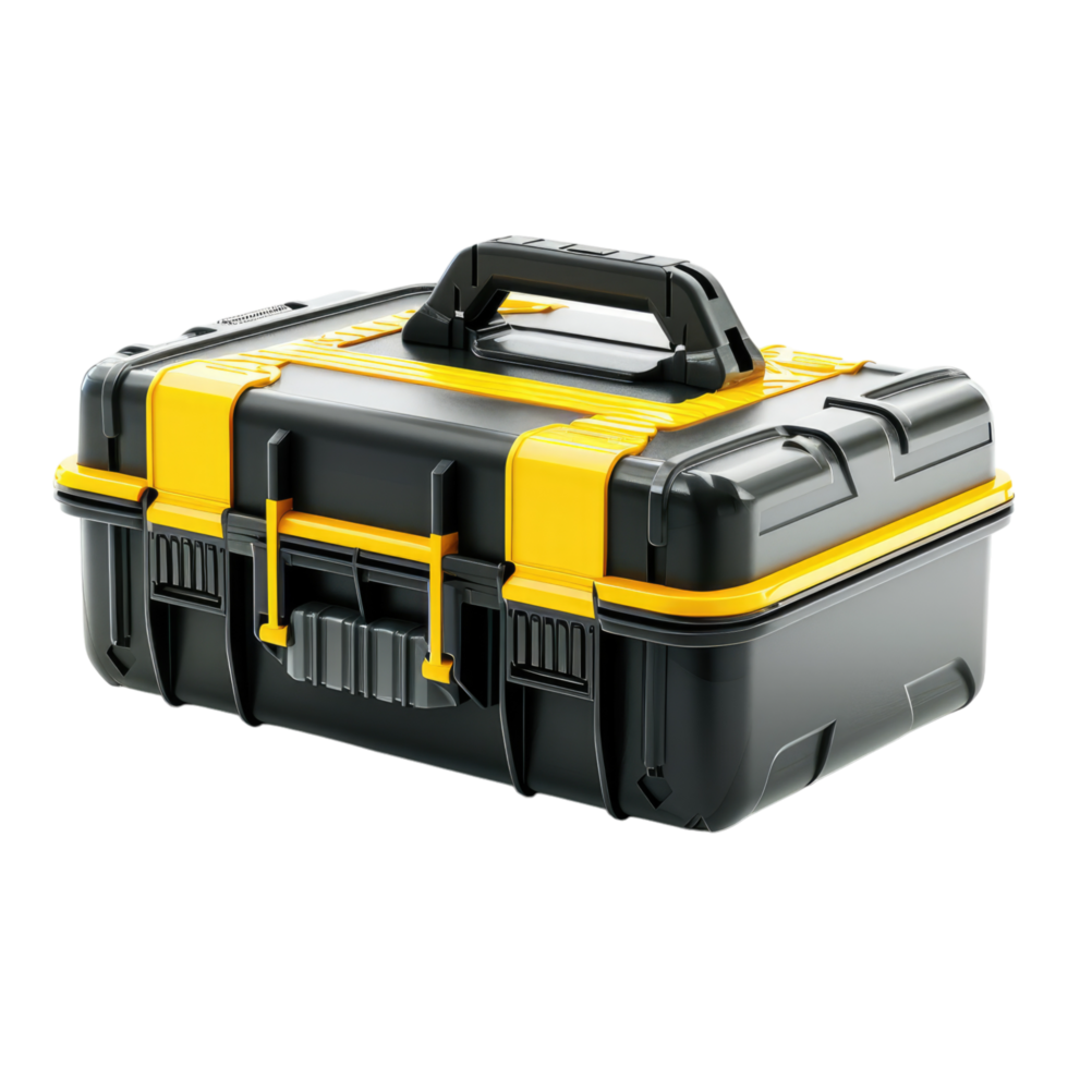 Modern plastic case toolkit isolated on transparent background png