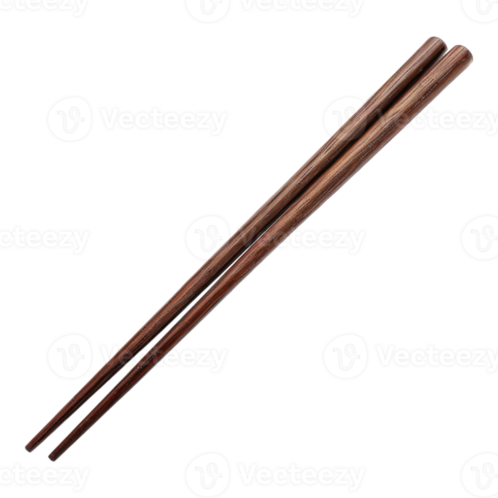 Wooden chopsticks isolated on transparent background png