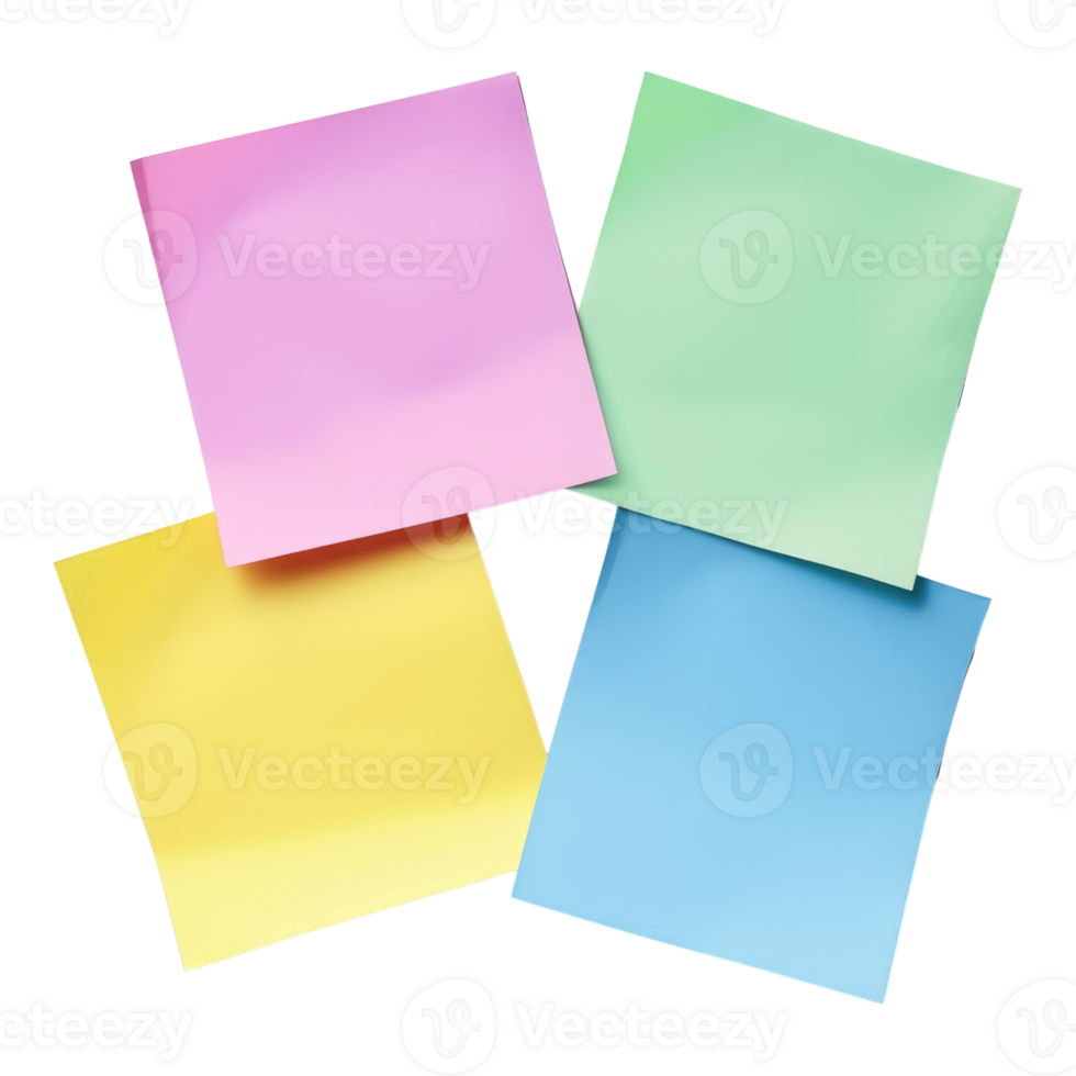 Sticky notes isolated on transparent background png