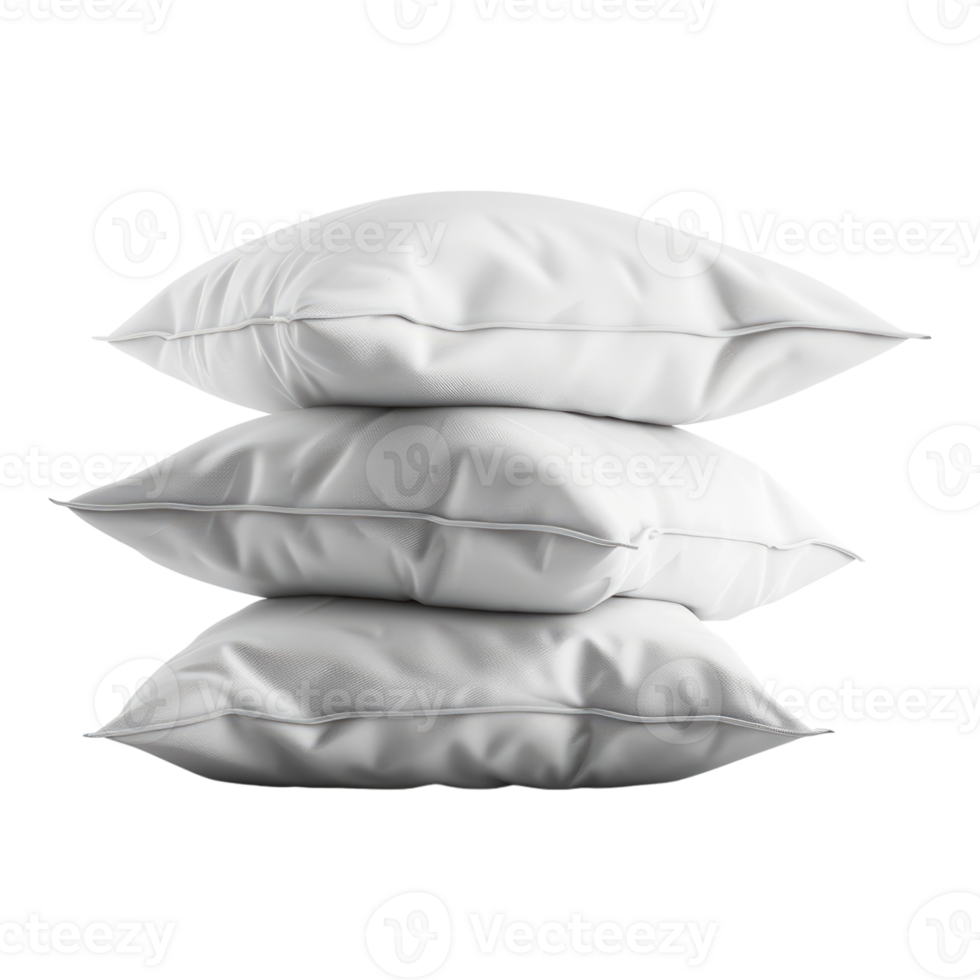 White pillows isolated on transparent background png