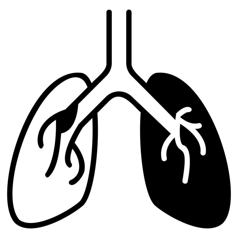 Healthy and Unhealthy Lungs vector