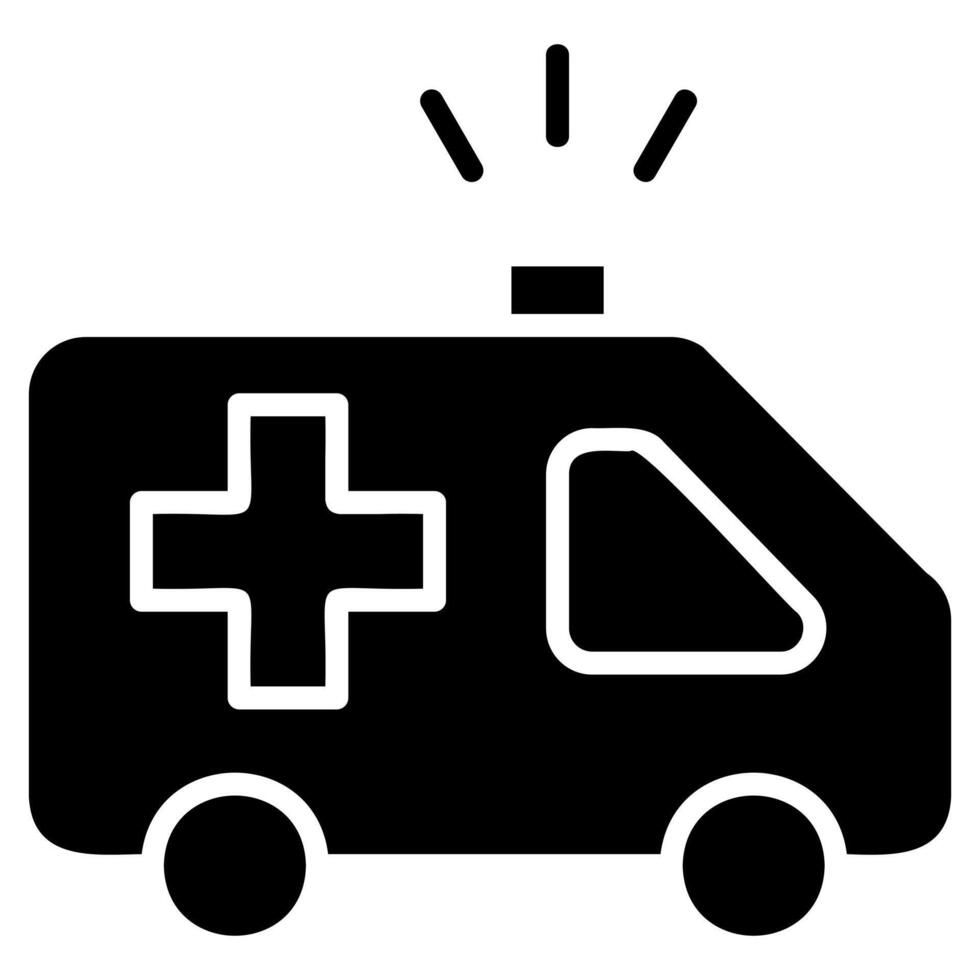 Ambulance Glyph Icon vector