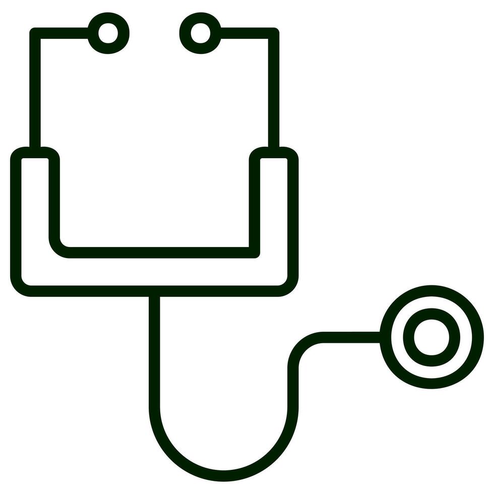 Stethoscope Outline Icon vector