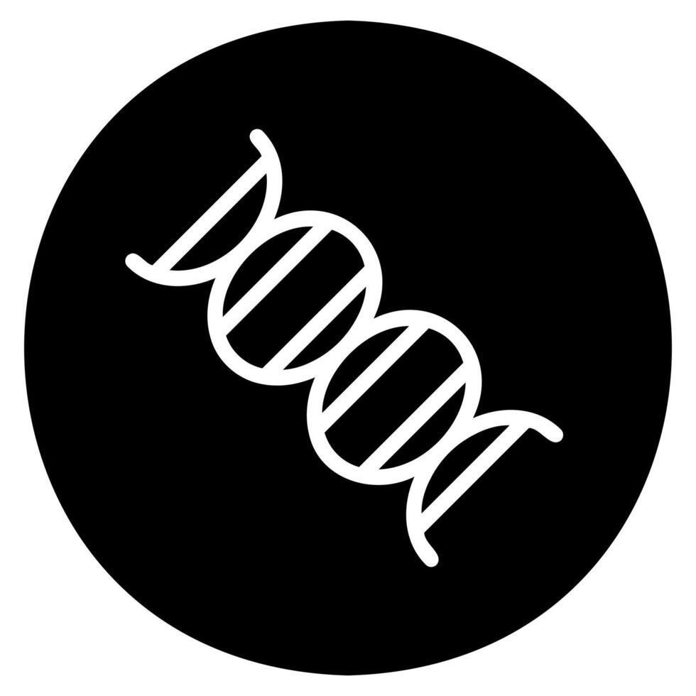 DNA Helix Glyph Icon vector