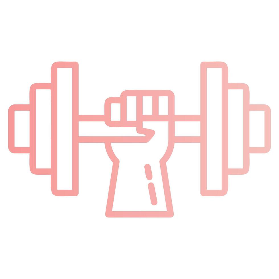 Strength Training Outline Gradient Icon vector