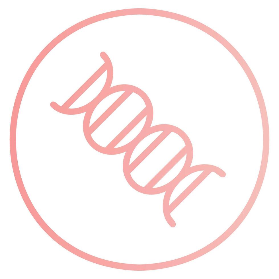 DNA Structure Outline Gradient Icon vector