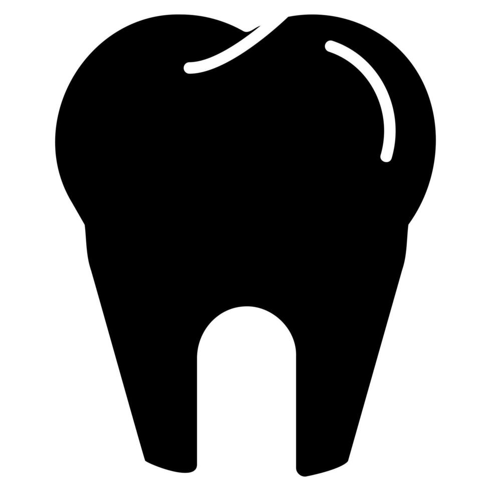 Tooth Glyph Icon vector