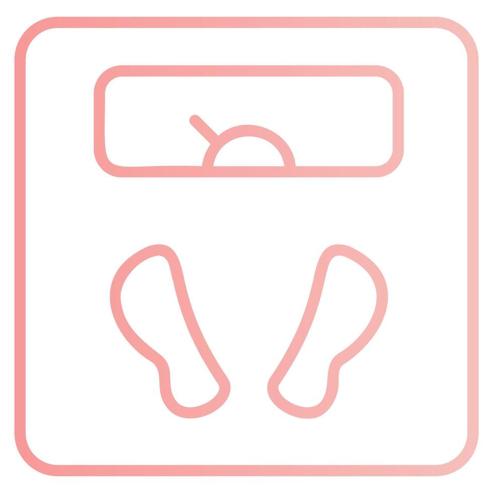 Bathroom Scale Outline Gradient Icon vector