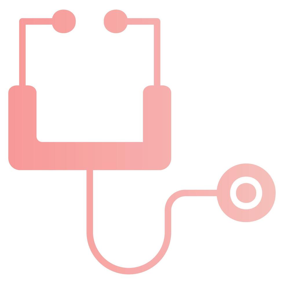 Stethoscope Glyph Gradient Icon vector