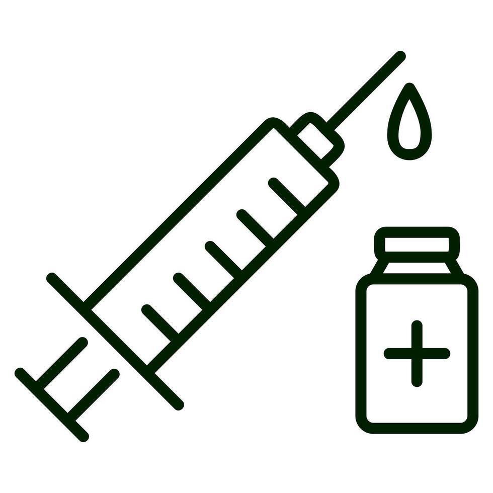 Syringe and Vial vector
