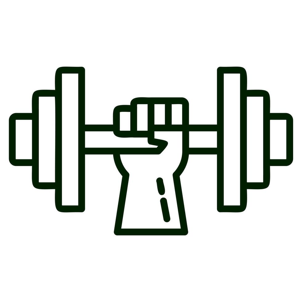 Strength Training Outline Icon vector