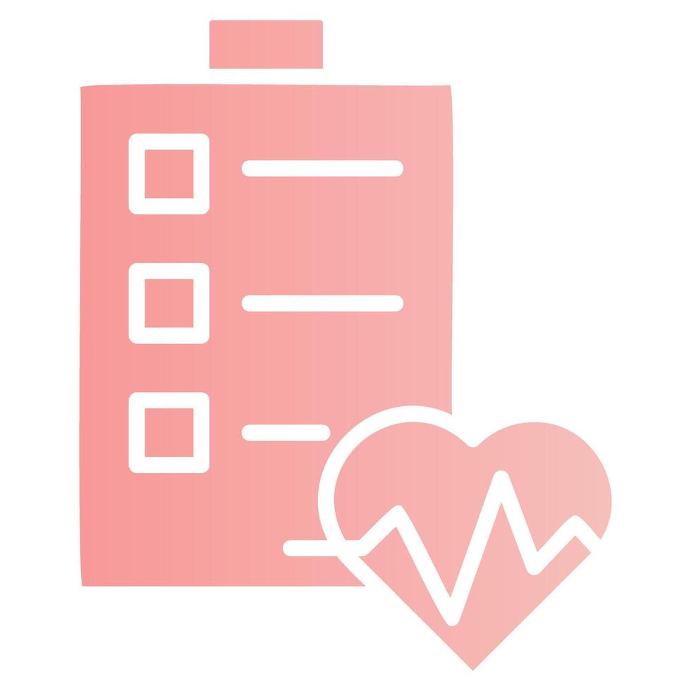 Healthcare Checklist Glyph Gradient Icon vector