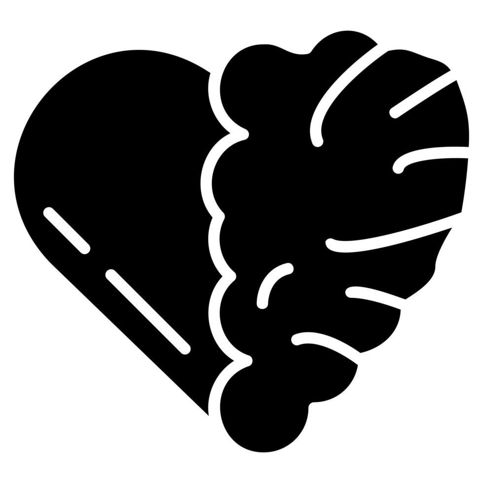 Heart and Brain vector