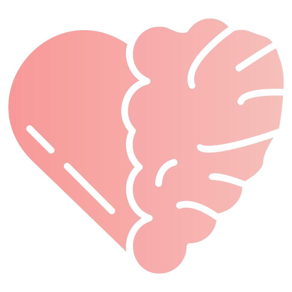 Heart and Brain vector