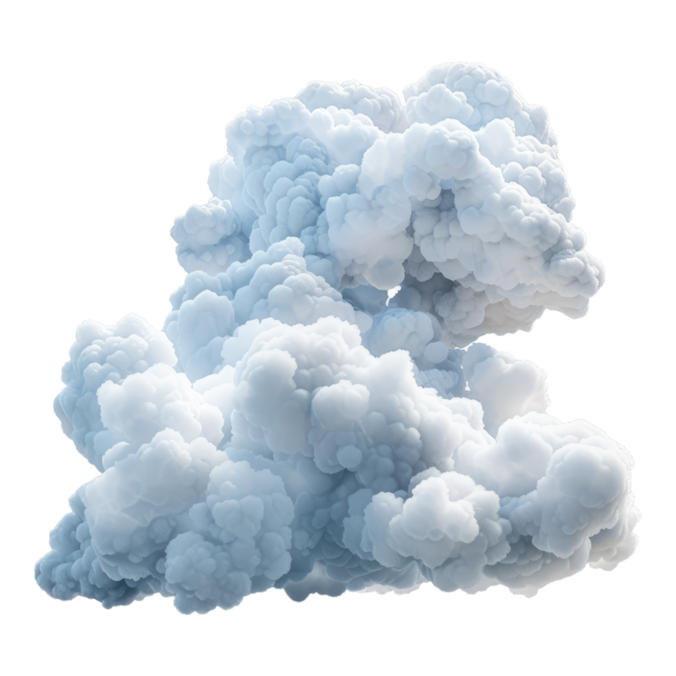 White cloud isolated on transparent background png