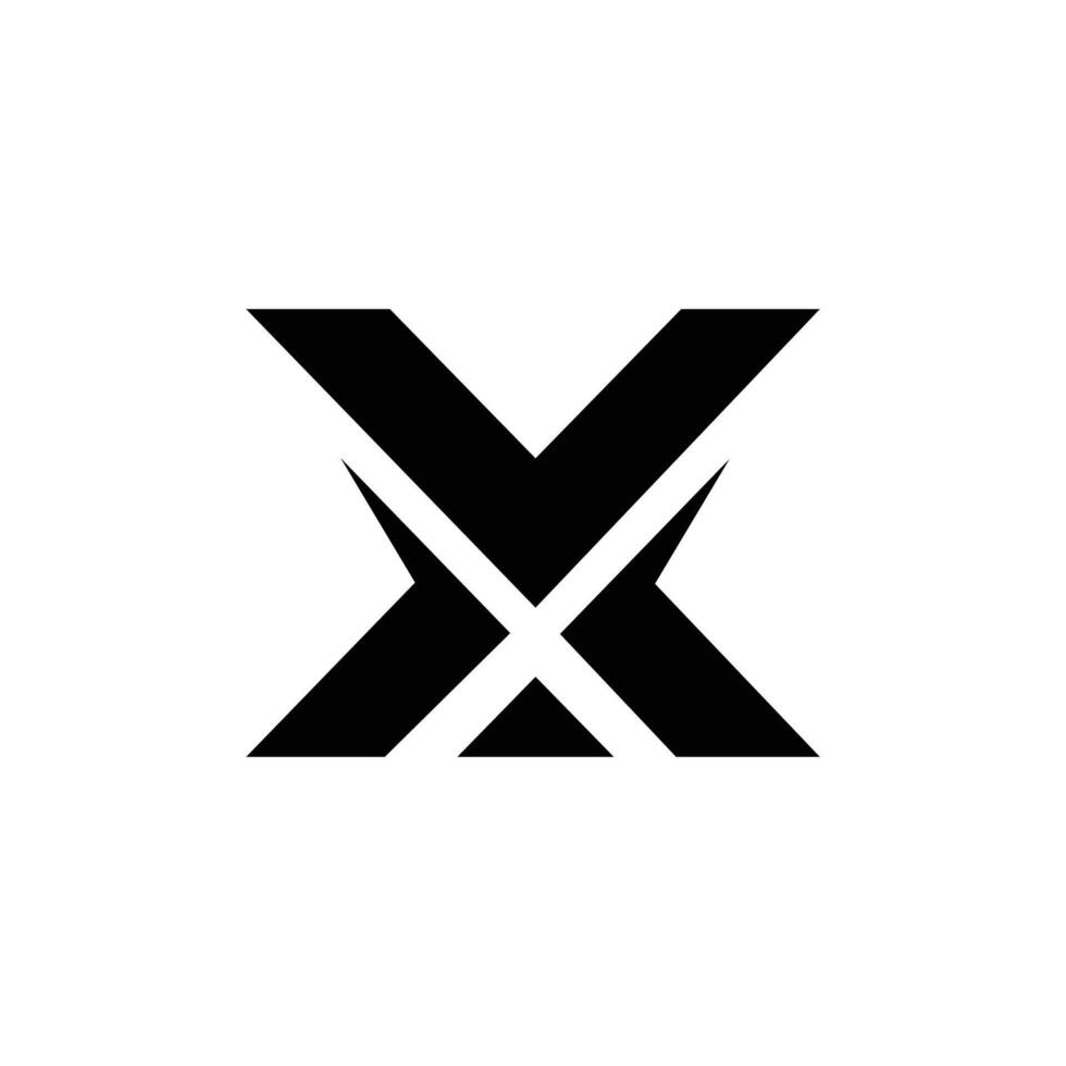 Letter Xv or Vx modern shape typography logo vector