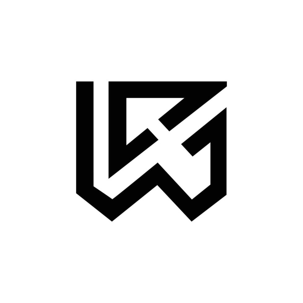 Letter Cw creative unique shape monogram logo vector