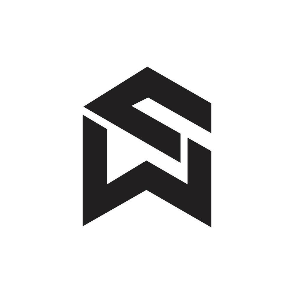 Letter Cw or Wc modern real estate unique logo vector