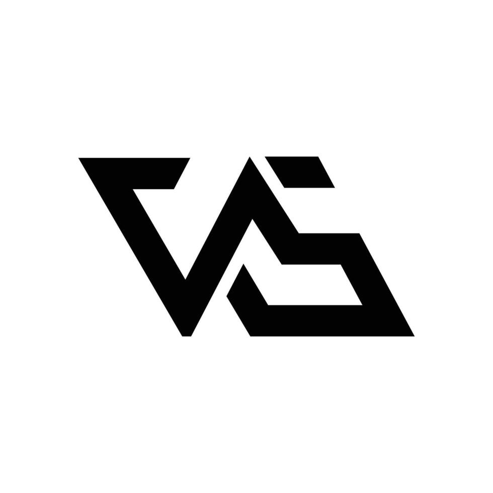 Letter Vs new modern unique shape flat monogram logo vector