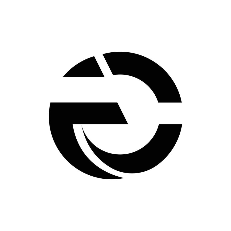 WebLetter Fc rounded shape modern unique logo vector